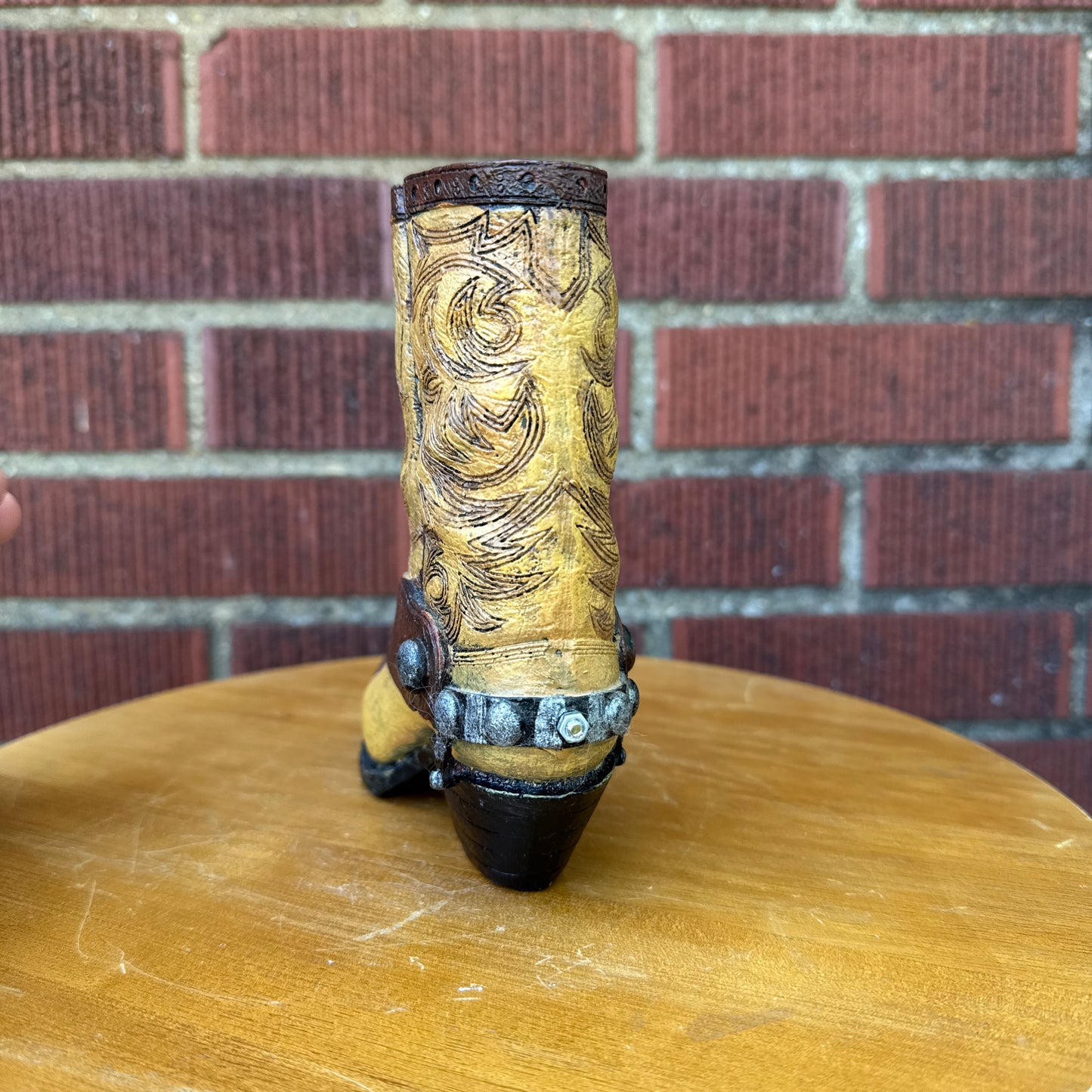 Dark & Light Brown Cowgirl/Cowboy Boot Vase