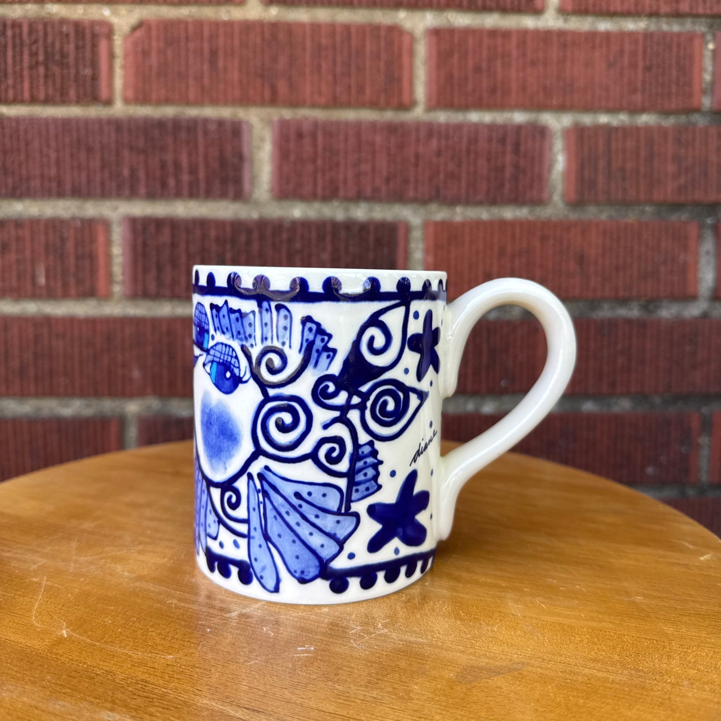 Diane Blue Sky Clayworks "Come Dream with Me" Fish Mug