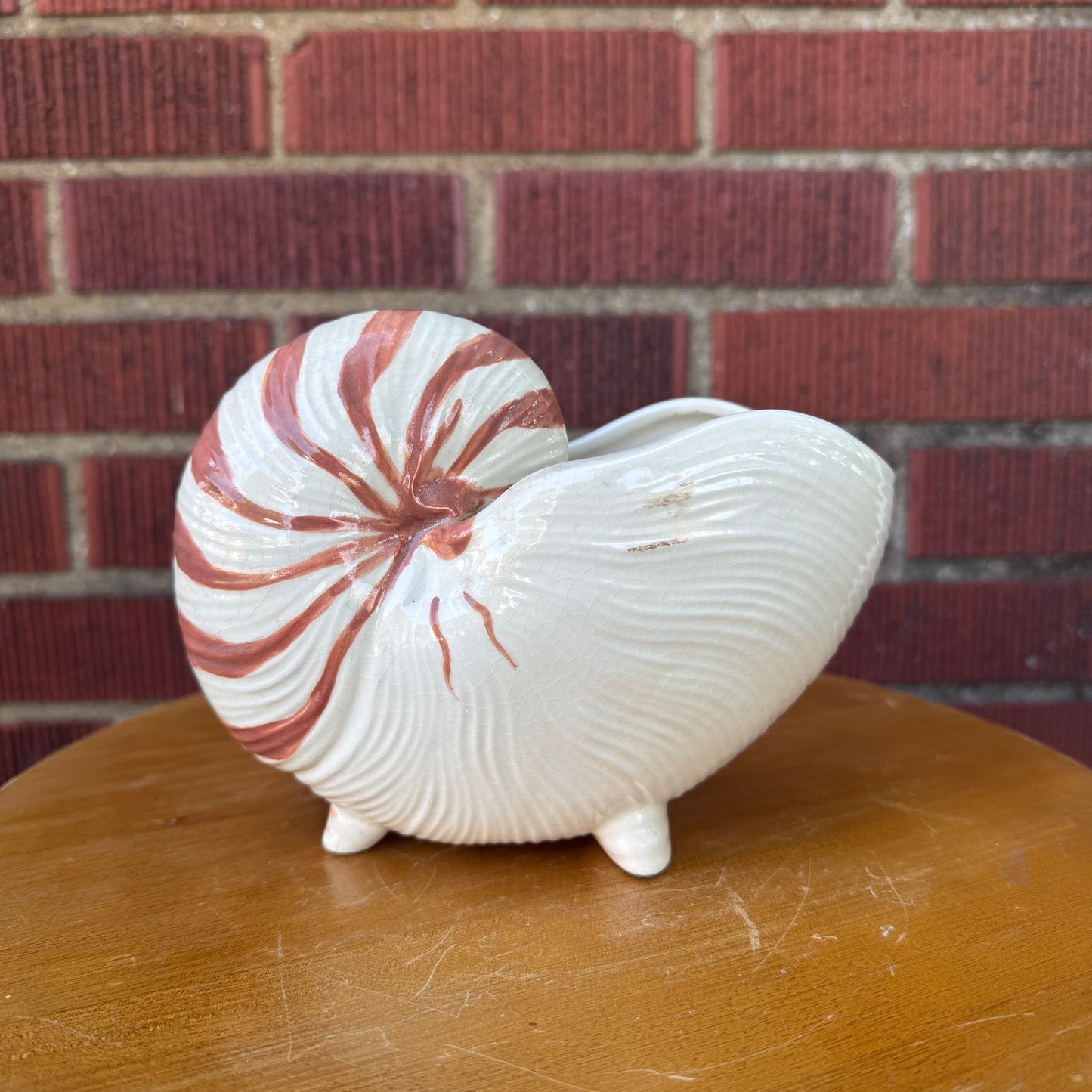 Handmade Pottery Nautical Shell Planter