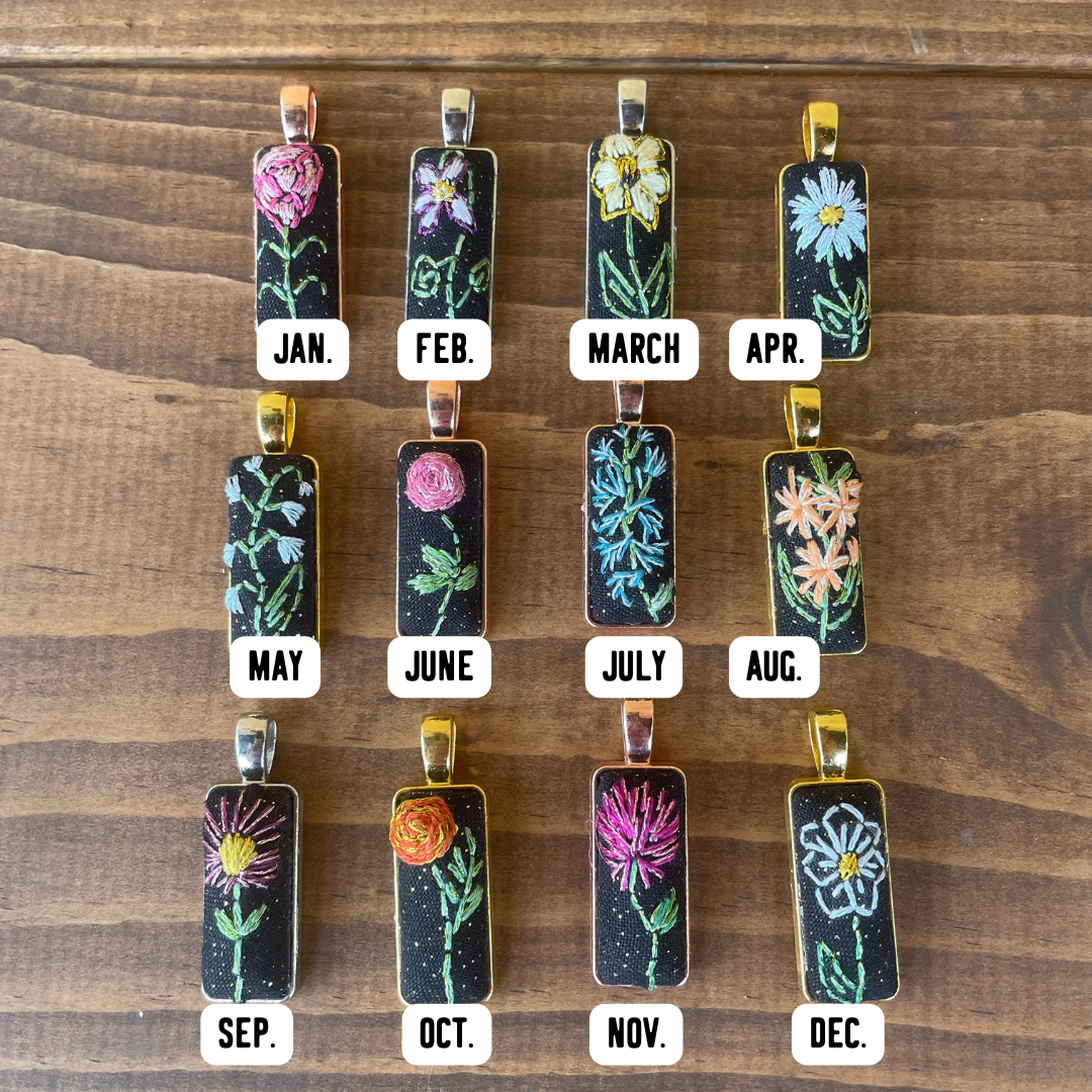 Birth Month Flower Necklace