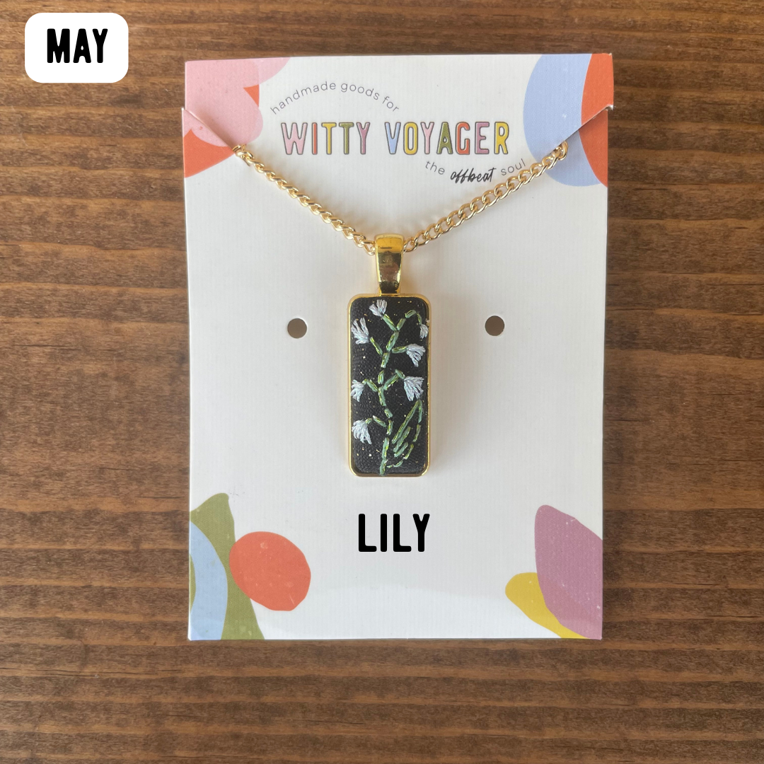 Birth Month Flower Necklace