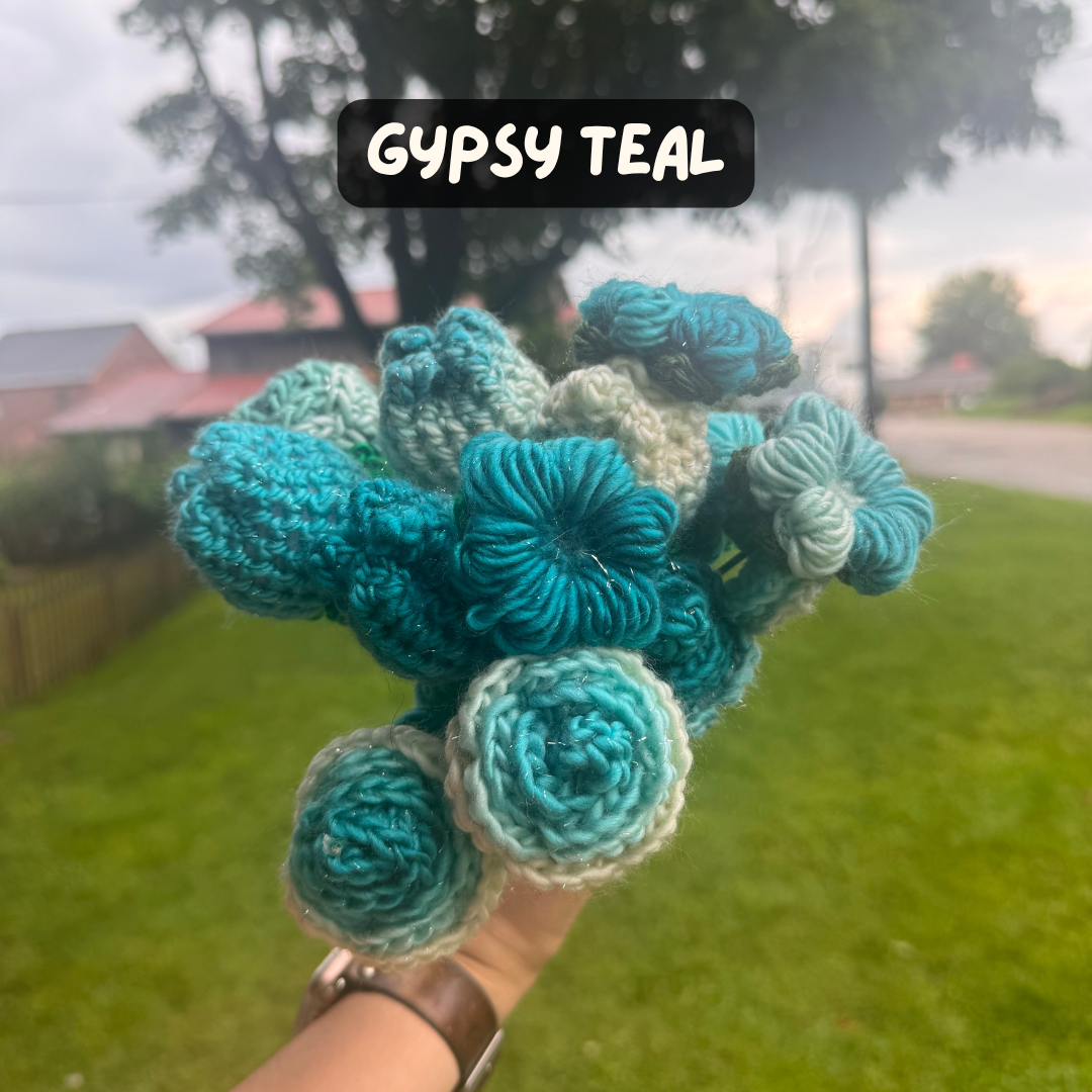 Forever Flower Trio (Gypsy Teal)