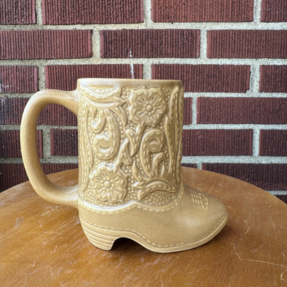 Vintage Western Cowboy Boot Mug