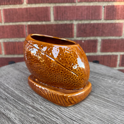 Vintage Brown Football Planter