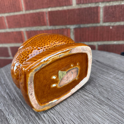 Vintage Brown Football Planter