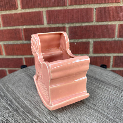 Vintage Pink Rocking Horse Planter