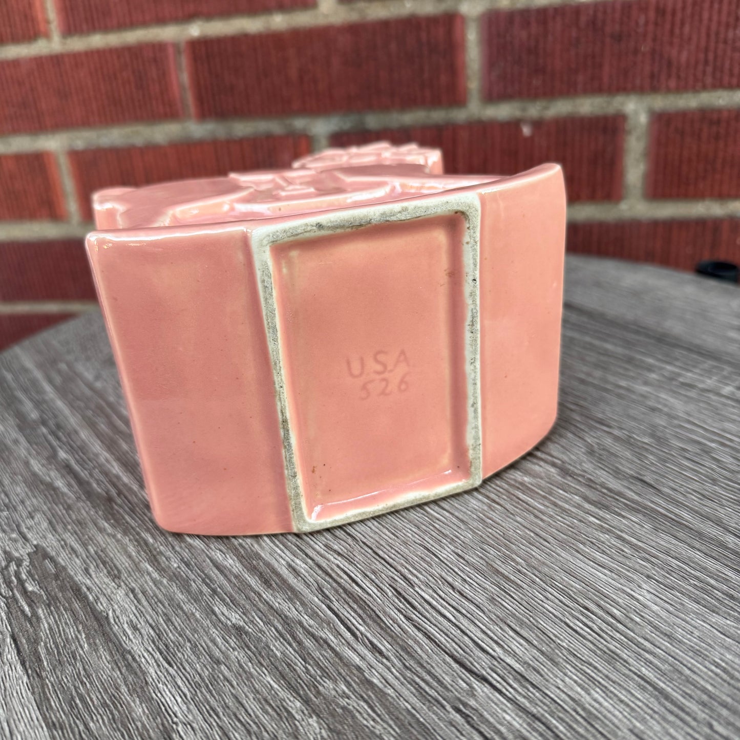Vintage Pink Rocking Horse Planter