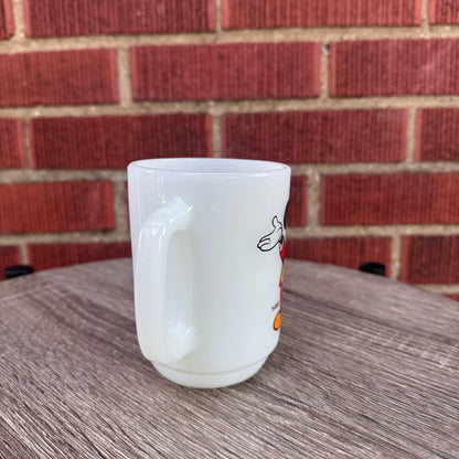 Vintage 1980 Mickey Mouse "Today" Milk Glass Mug