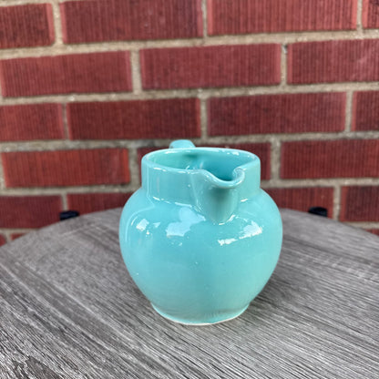Ceramic Teal Creamer Pitcher