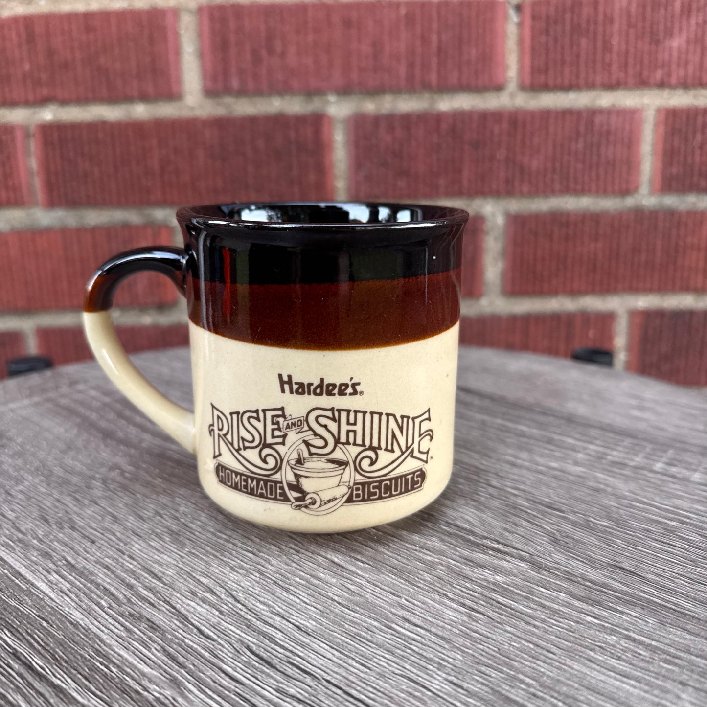 Vintage Hardee's "Rise and Shine Homemade Biscuits" Mug