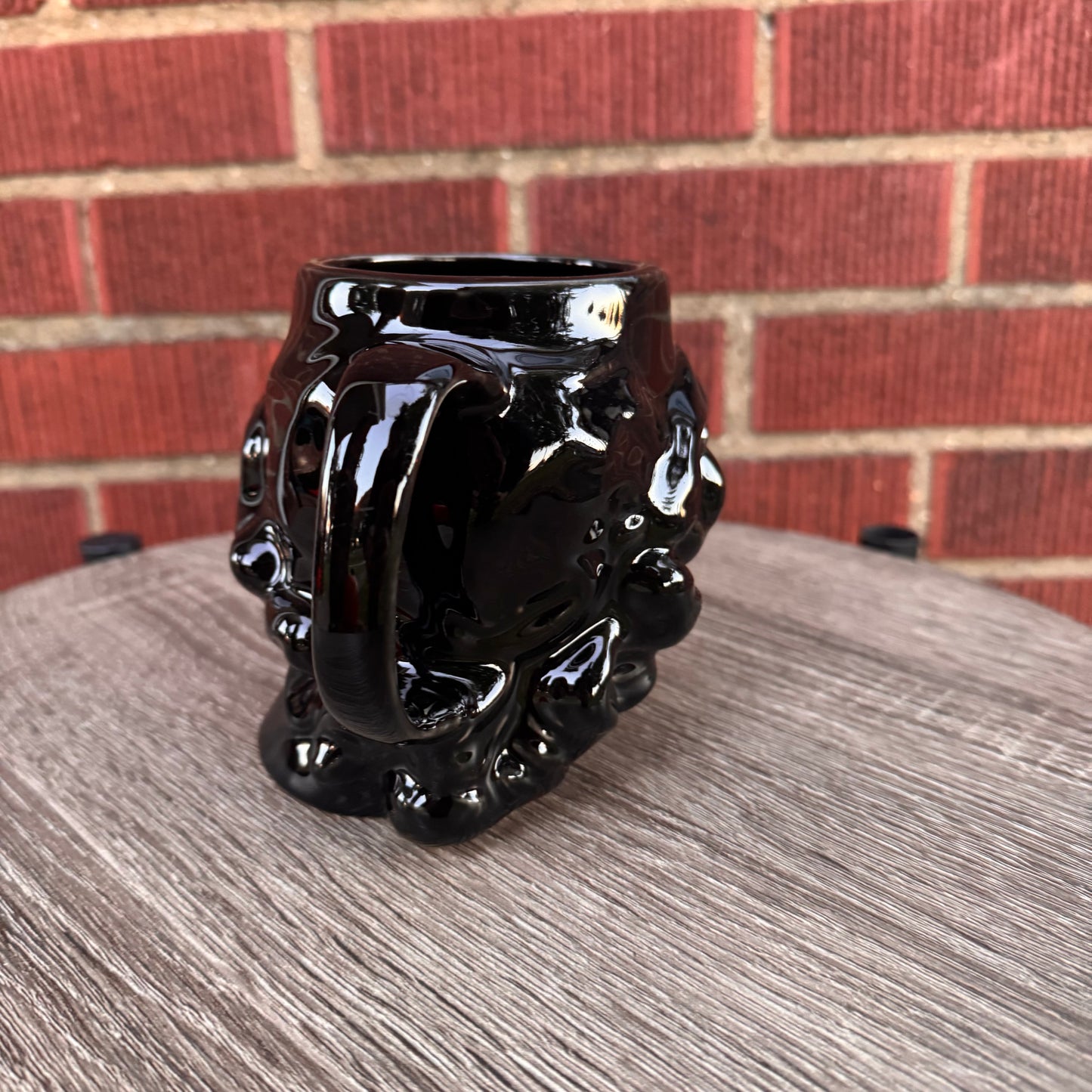 Black Ceramic Greek/Roman Head Vase Mug