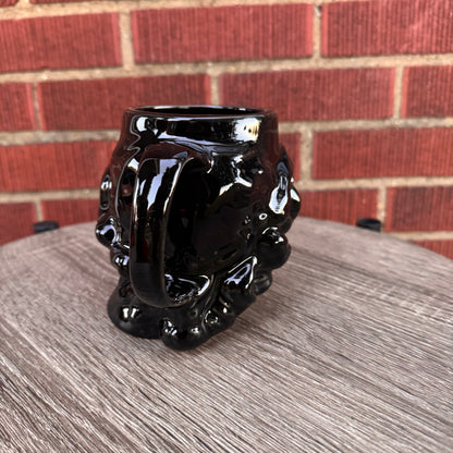 Black Ceramic Greek/Roman Head Vase Mug