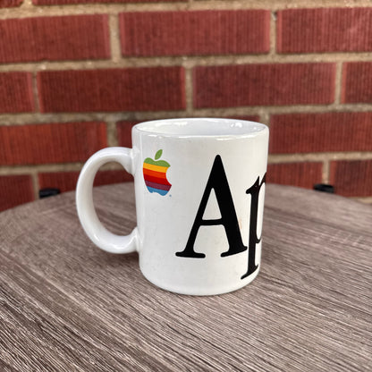 Vintage 1980s Apple Computer with Rainbow Logo Mug