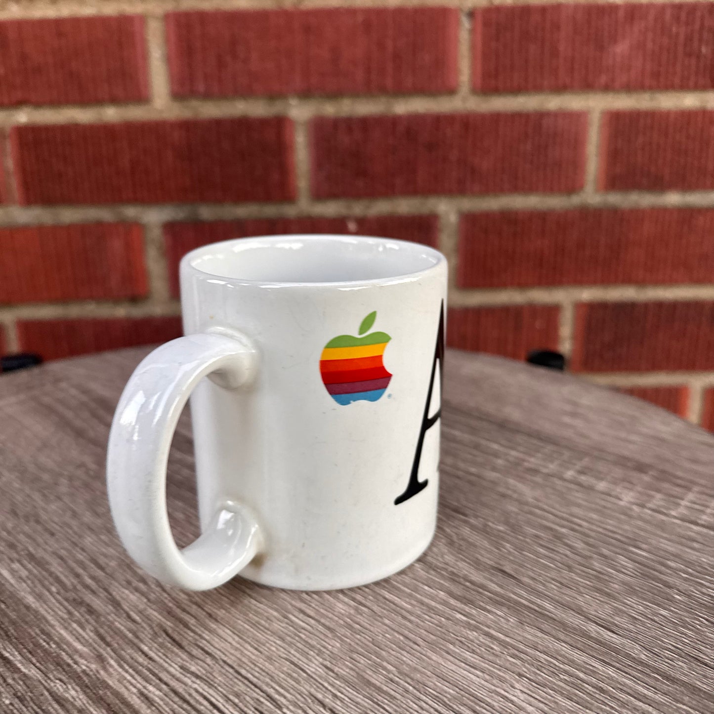 Vintage 1980s Apple Computer with Rainbow Logo Mug