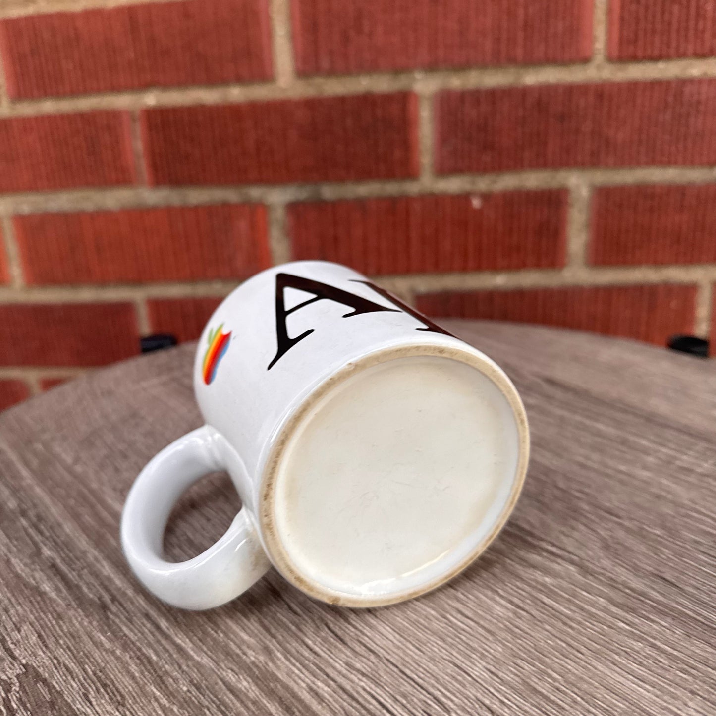 Vintage 1980s Apple Computer with Rainbow Logo Mug