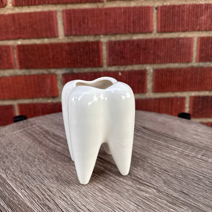 Ceramic Tooth Pencil Holder/Planter