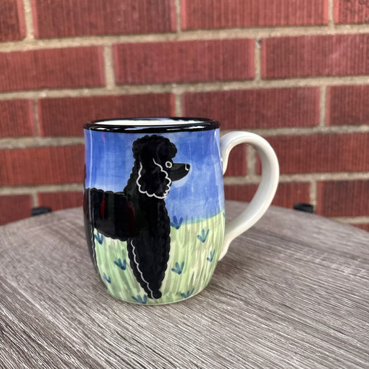 Ceramic Black Poodle Mug