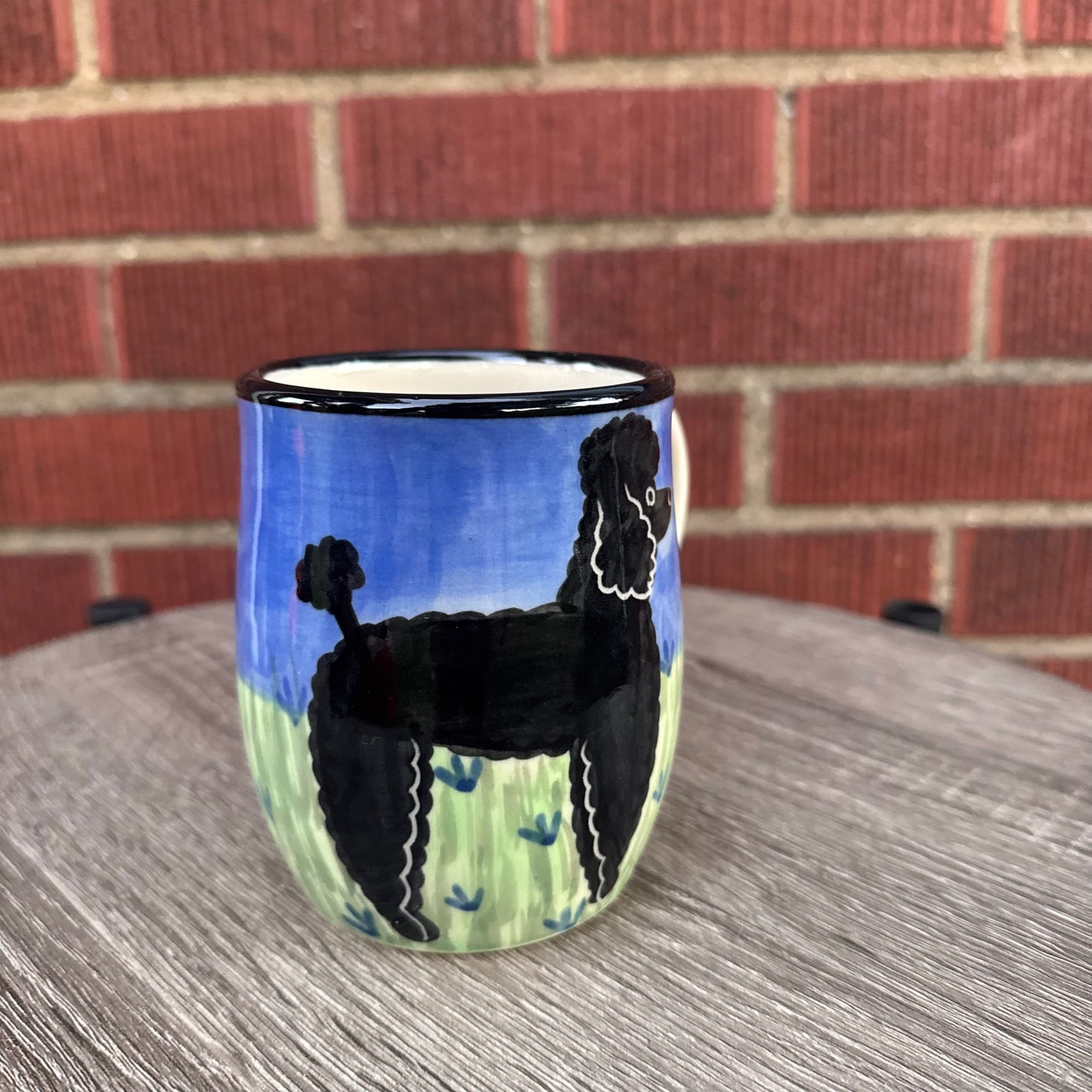 Ceramic Black Poodle Mug