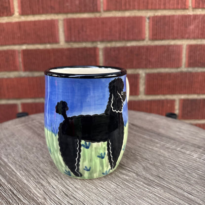 Ceramic Black Poodle Mug