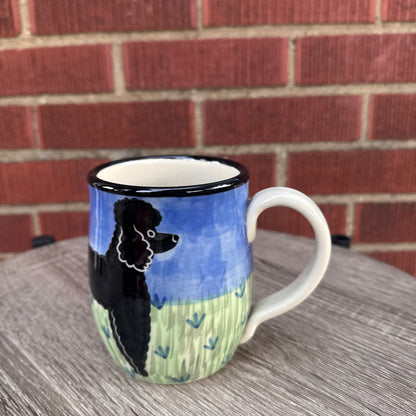 Ceramic Black Poodle Mug