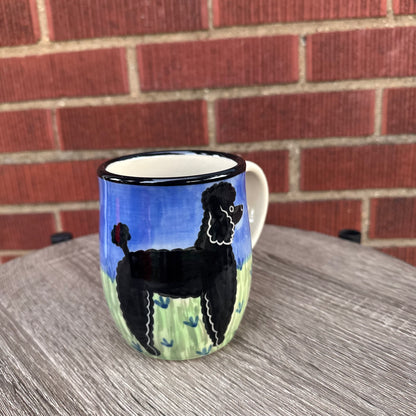 Ceramic Black Poodle Mug