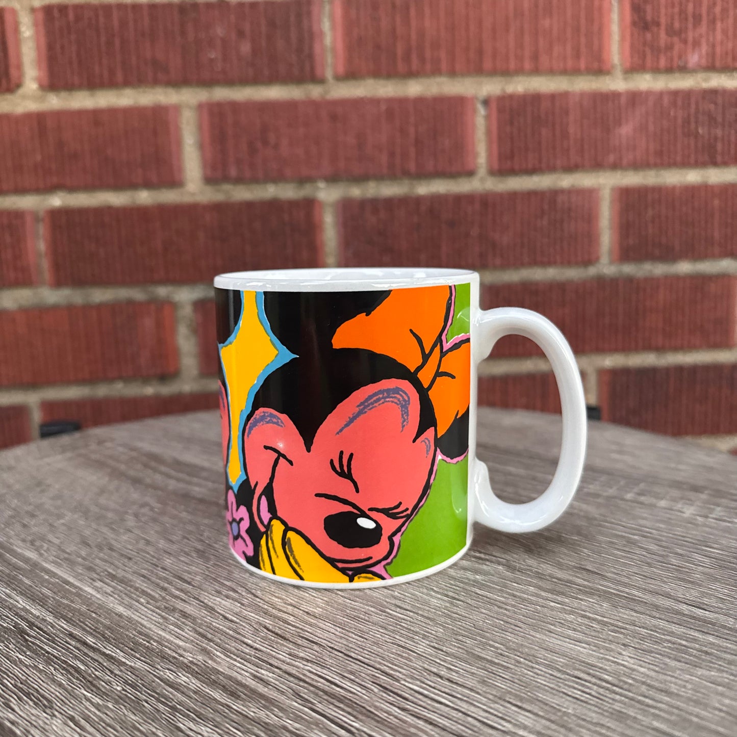 Vintage Disney Mickey & Minnie Mouse Pop Art Coffee Mug