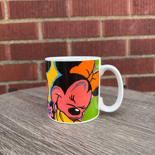 Vintage Disney Mickey & Minnie Mouse Pop Art Coffee Mug
