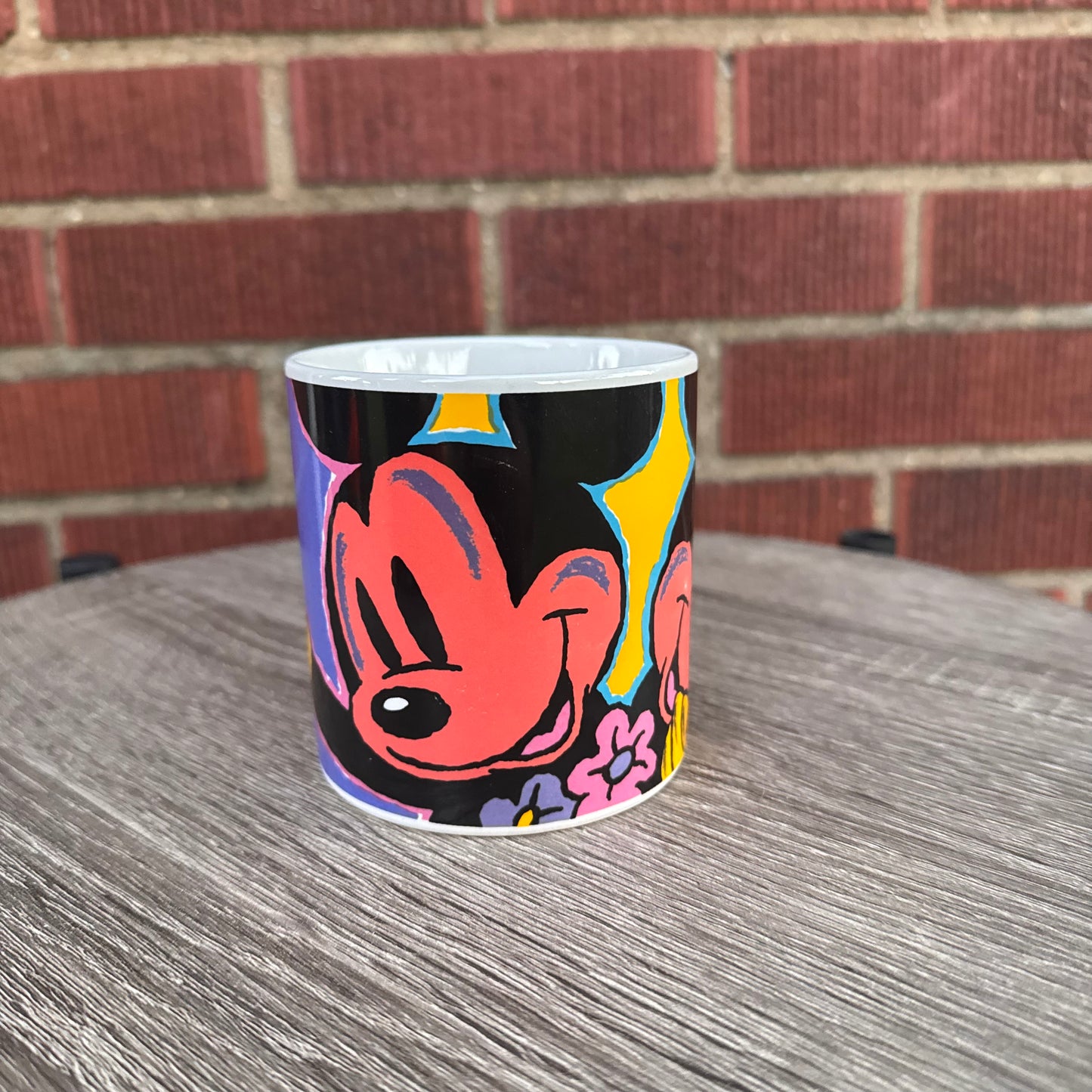 Vintage Disney Mickey & Minnie Mouse Pop Art Coffee Mug