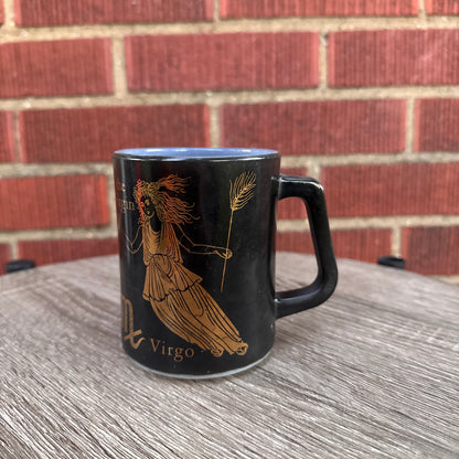 Vintage Federal Glass Virgo Zodiac Milk Glass Mug