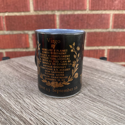 Vintage Federal Glass Virgo Zodiac Milk Glass Mug