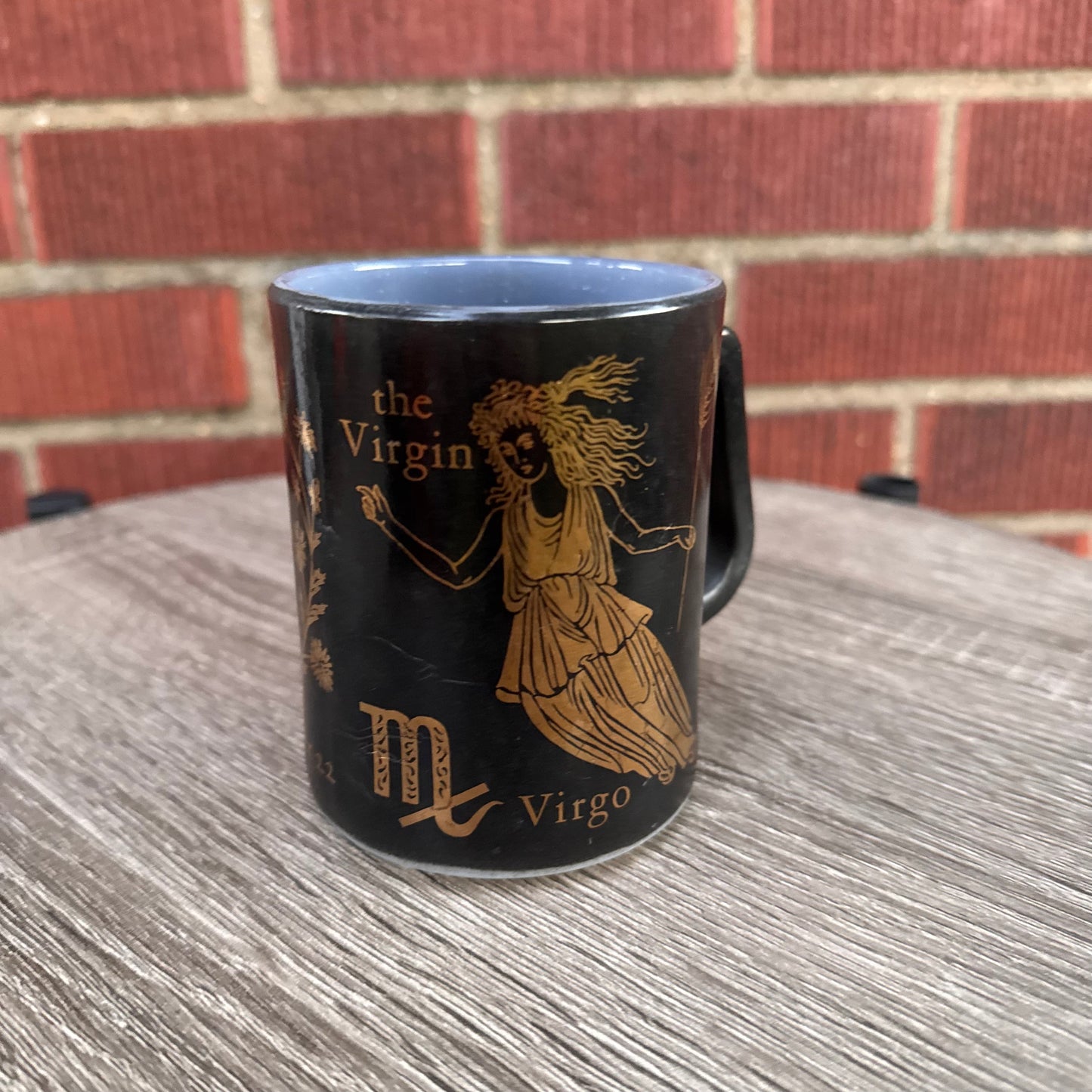 Vintage Federal Glass Virgo Zodiac Milk Glass Mug
