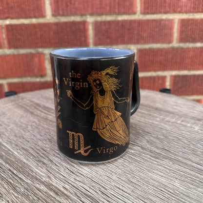 Vintage Federal Glass Virgo Zodiac Milk Glass Mug