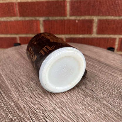 Vintage Federal Glass Virgo Zodiac Milk Glass Mug