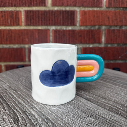 Cloud/Sun with Rainbow Handle Mug