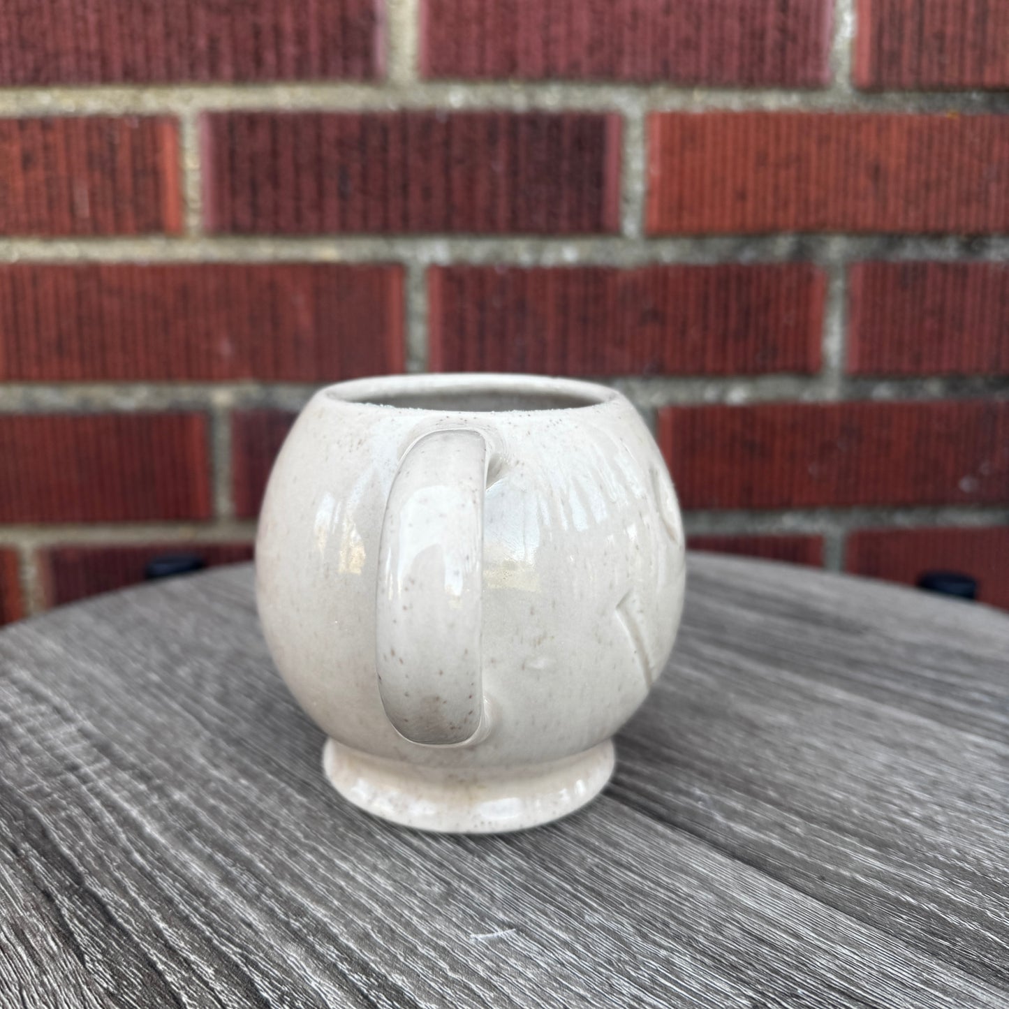 Vintage McCoy Smiley Face Mug (Speckled Beige)