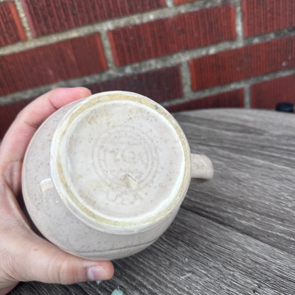 Vintage McCoy Smiley Face Mug (Speckled Beige)