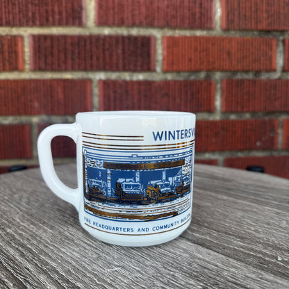 Vintage 1971 Wintersville Ohio Milk Glass Mug