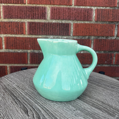 Vintage Teal Ceramic Pitcher