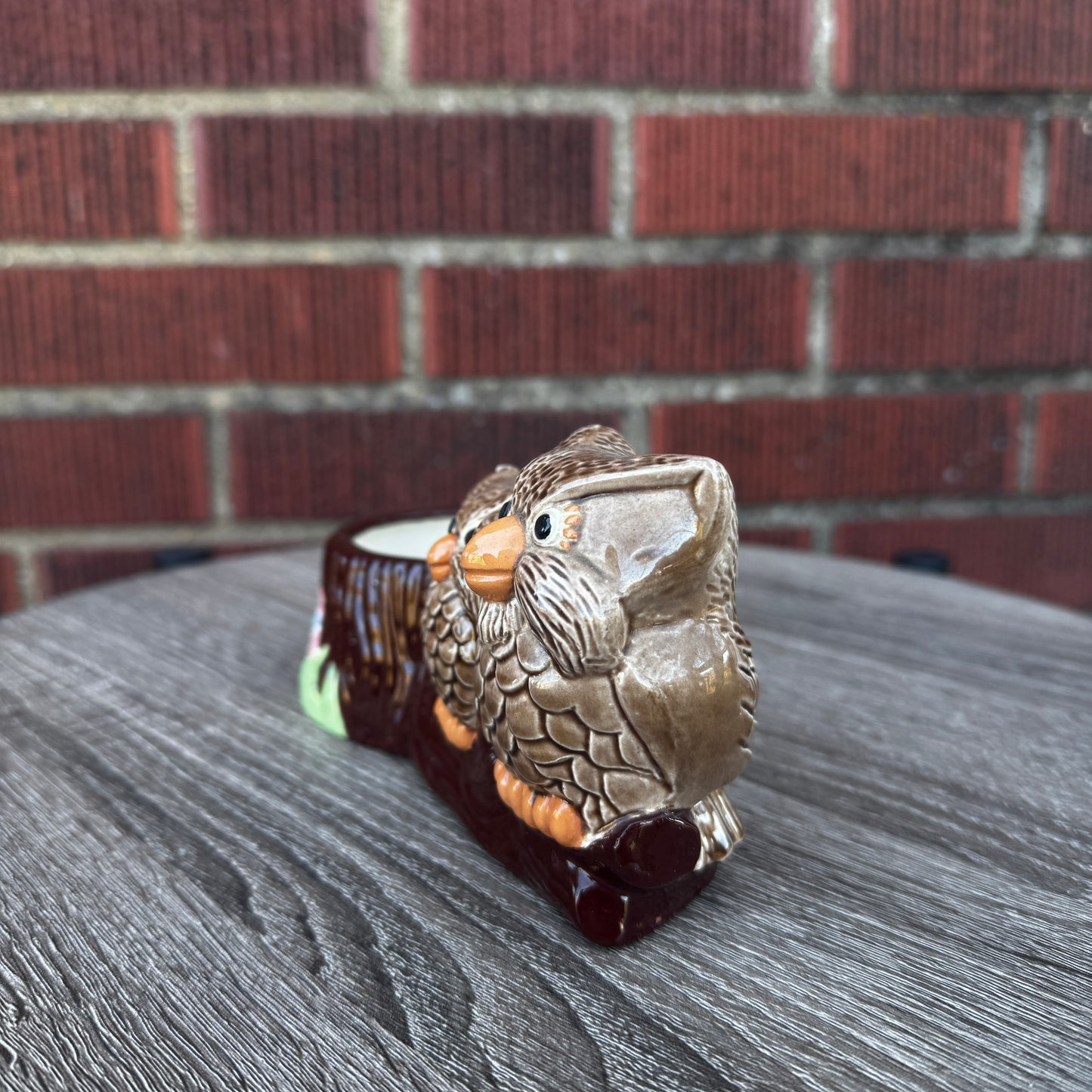 Ceramic Owl Family Planter