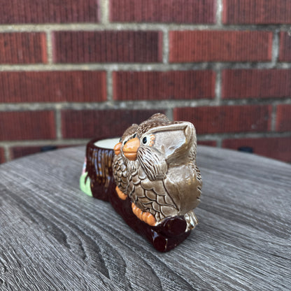 Ceramic Owl Family Planter