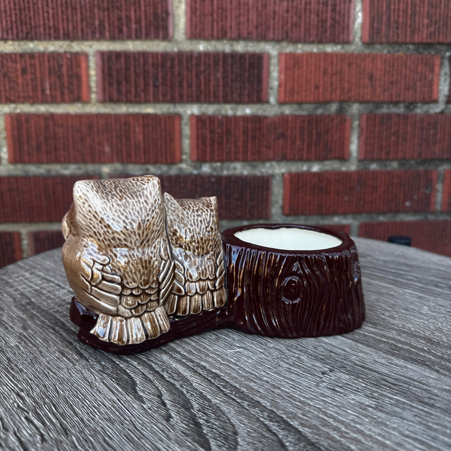 Ceramic Owl Family Planter