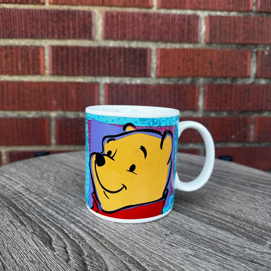Vintage Disney Winnie the Pooh Ceramic Mug (Blue & Purple)