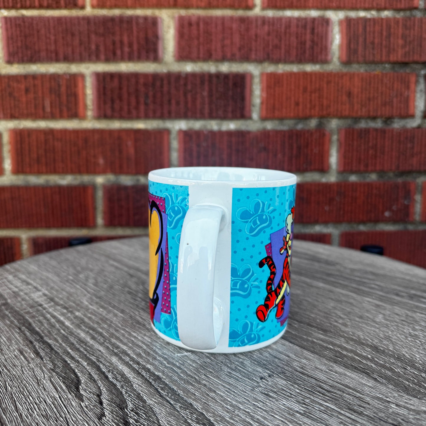 Vintage Disney Winnie the Pooh Ceramic Mug (Blue & Purple)