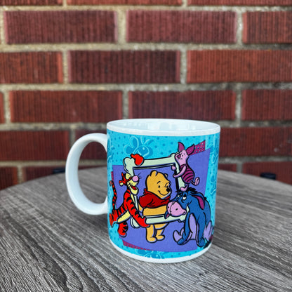 Vintage Disney Winnie the Pooh Ceramic Mug (Blue & Purple)