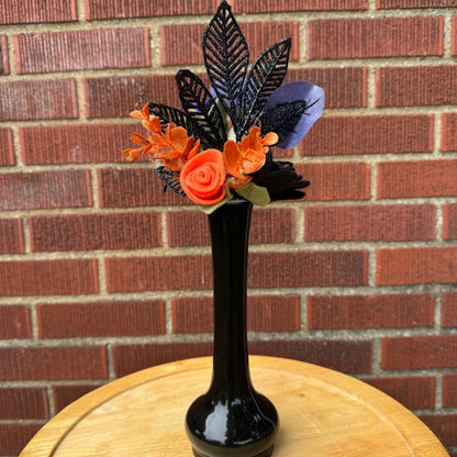 Black Spooky Tall Vase