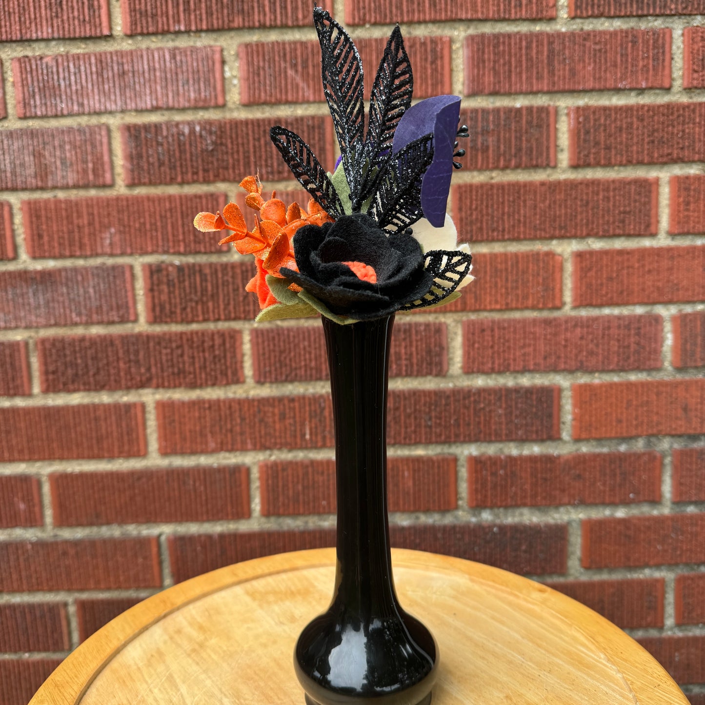 Black Spooky Tall Vase