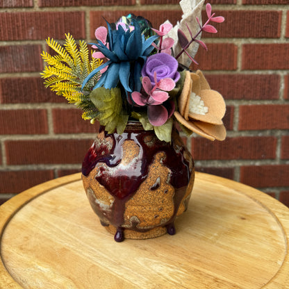 Ceramic Purple Drip Glaze Vase