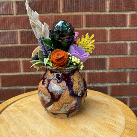 Ceramic Purple Drip Glaze Vase