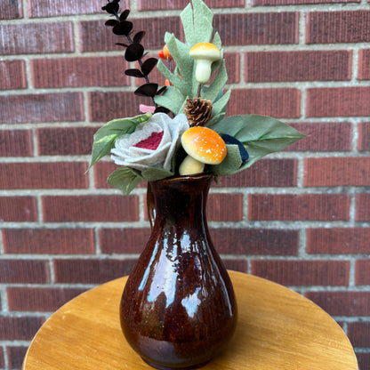 Ceramic & Brown Pitcher Vase