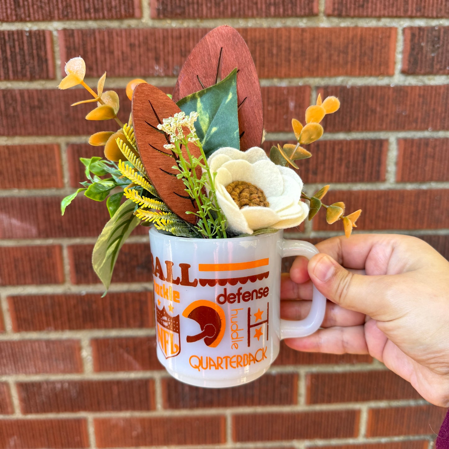 Football Mug Vase